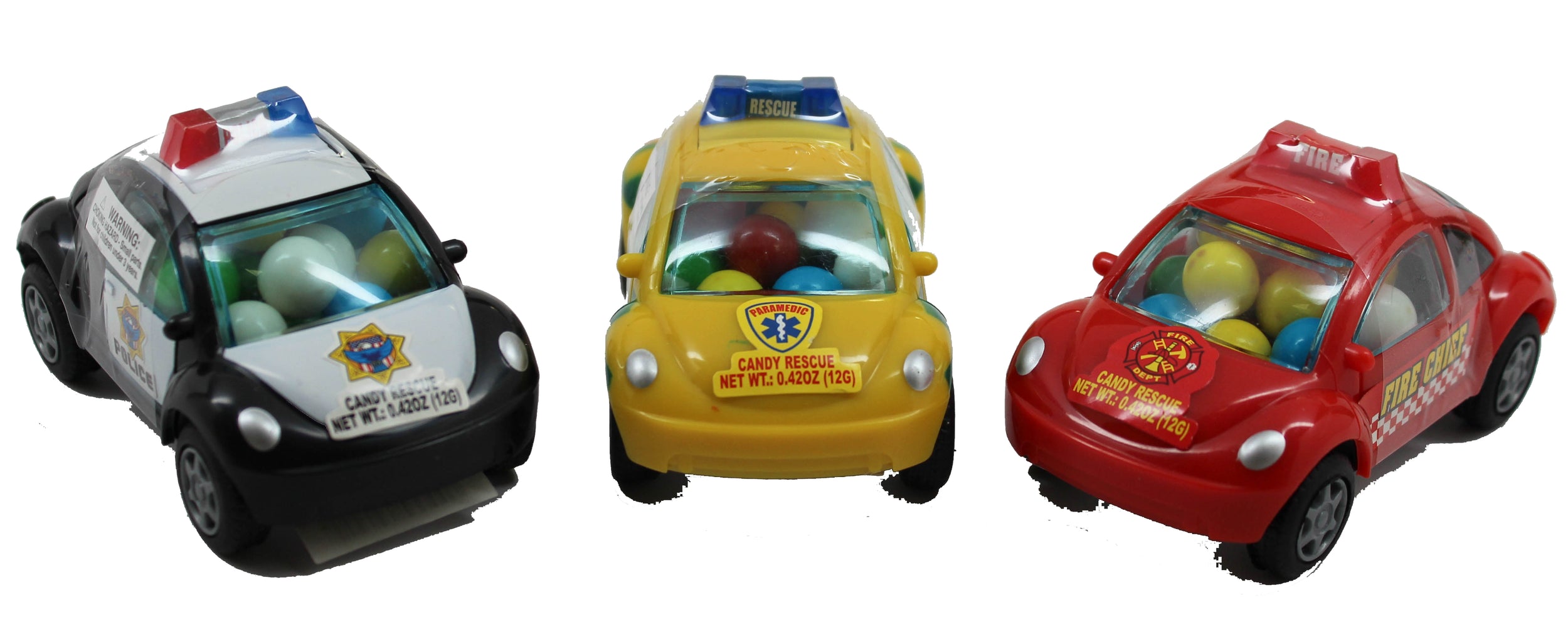 Kidsmania Rescue Candy Filled Cars, 0.42 oz (12 G), made in China