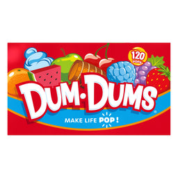 Spangler Dum-Dums changemaker box, 120 pops 20.5 oz, made in USA