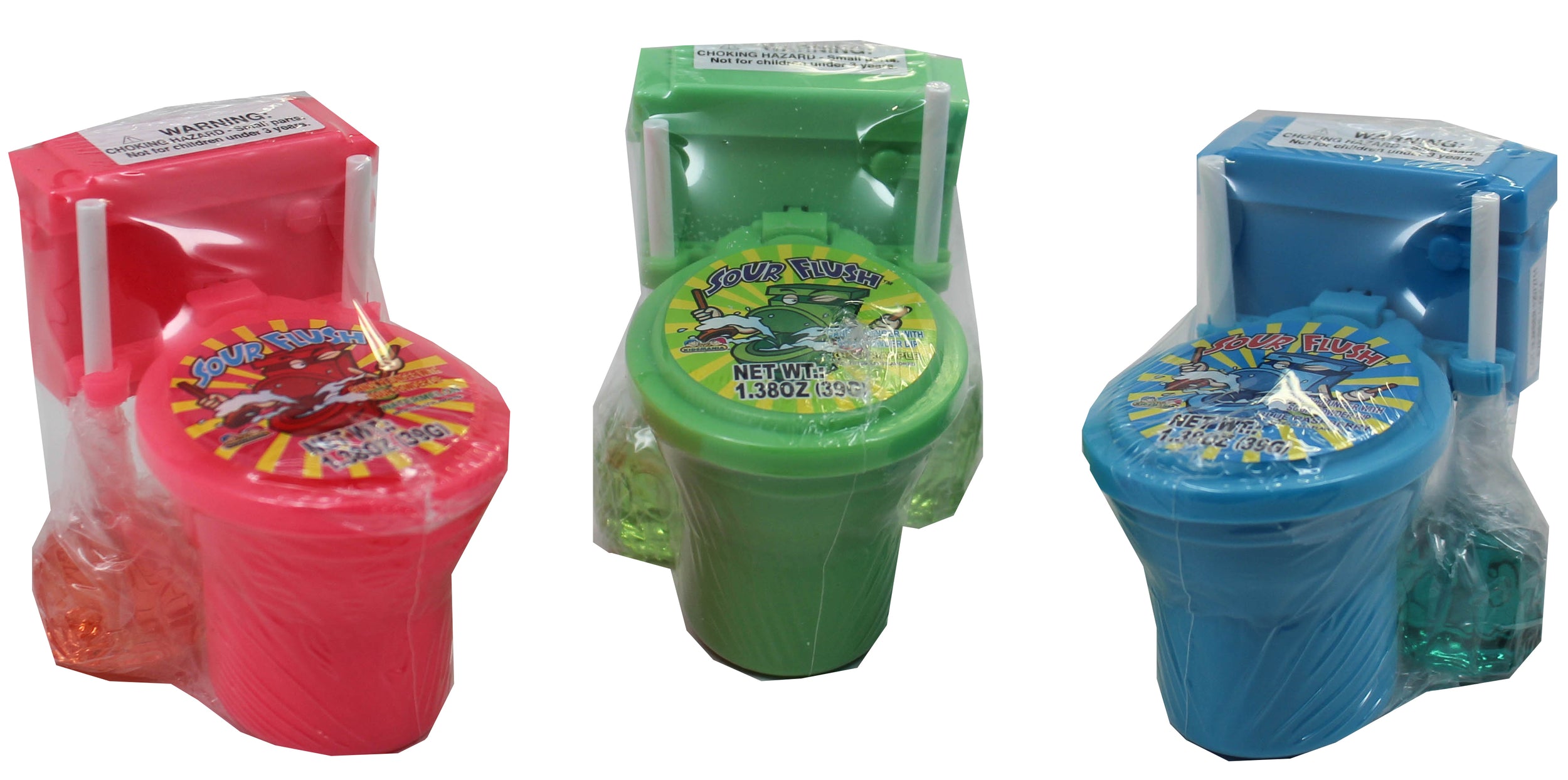 Kidsmania Sour Flush novelty candy, 1.38 oz (39 G), made in China