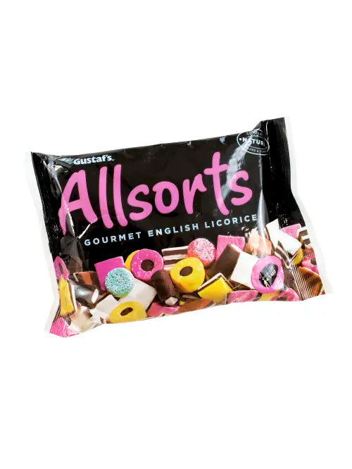 Gustaf's Licorice Allsorts Bag, case of 12, made in Netherlands