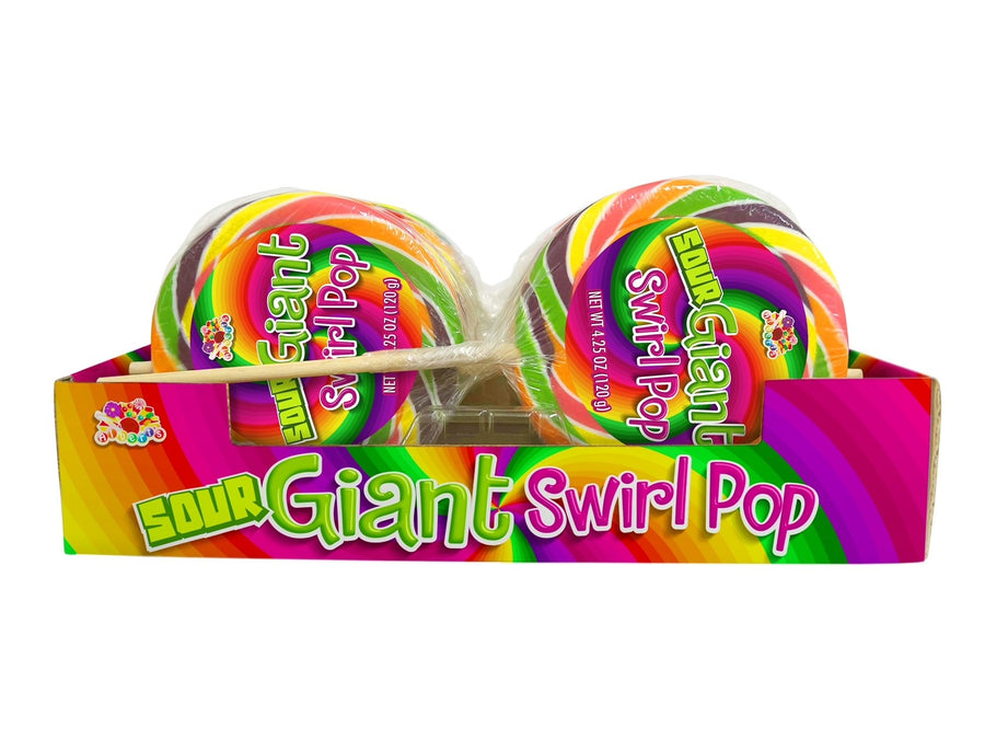 Albert's Giant Sour Swirl Pop, 4.25oz (120 G), made in China