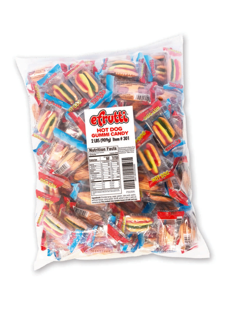 efrutti Gummi Hot Dogs, 2.00 lb, made in China