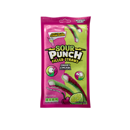 Sour Punch Filled Straws Cherry Lime, 5 oz (142 G), made in USA