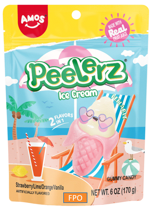 Amos Peelerz Gummy Ice Cream, 6 oz (170 G), made in China