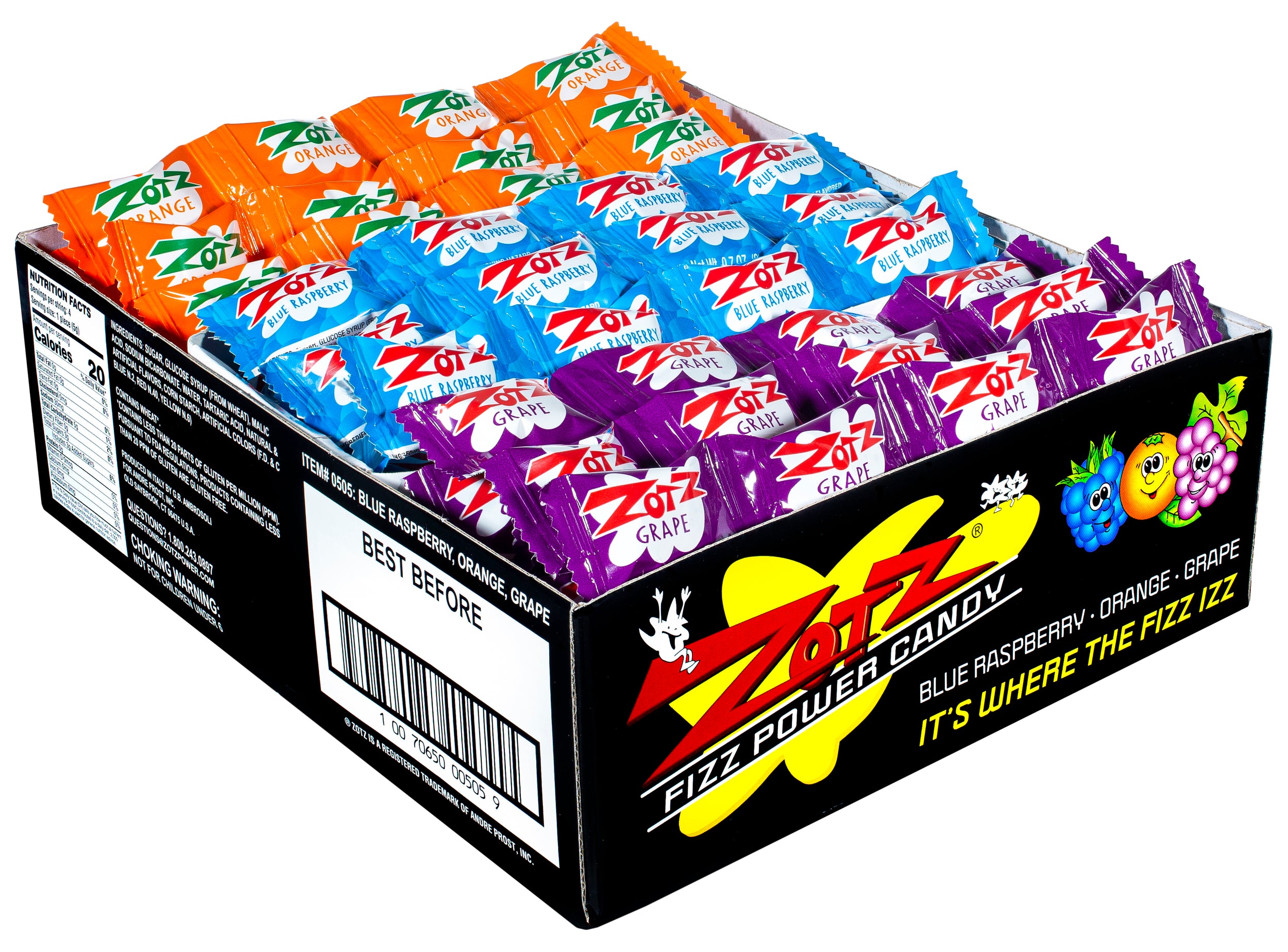 Zotz Strings Blue,Orange,Grape, 0.70 oz (20 G), made in Italy