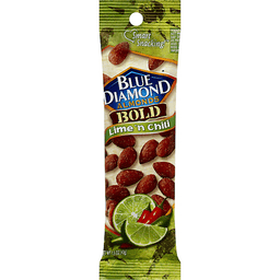 Blue Diamond Tubes Chili 'n Lime almonds, 1.5 oz, made in USA