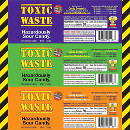 Toxic Waste S.E. Colored Drums novelty candy, 1.70 oz, made in Pakistan