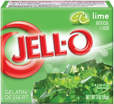 Jell-O Lime, 3 oz (85 g), made in USA