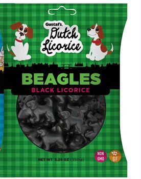Gustaf's Licorice Beagles, case of 12, made in Netherlands