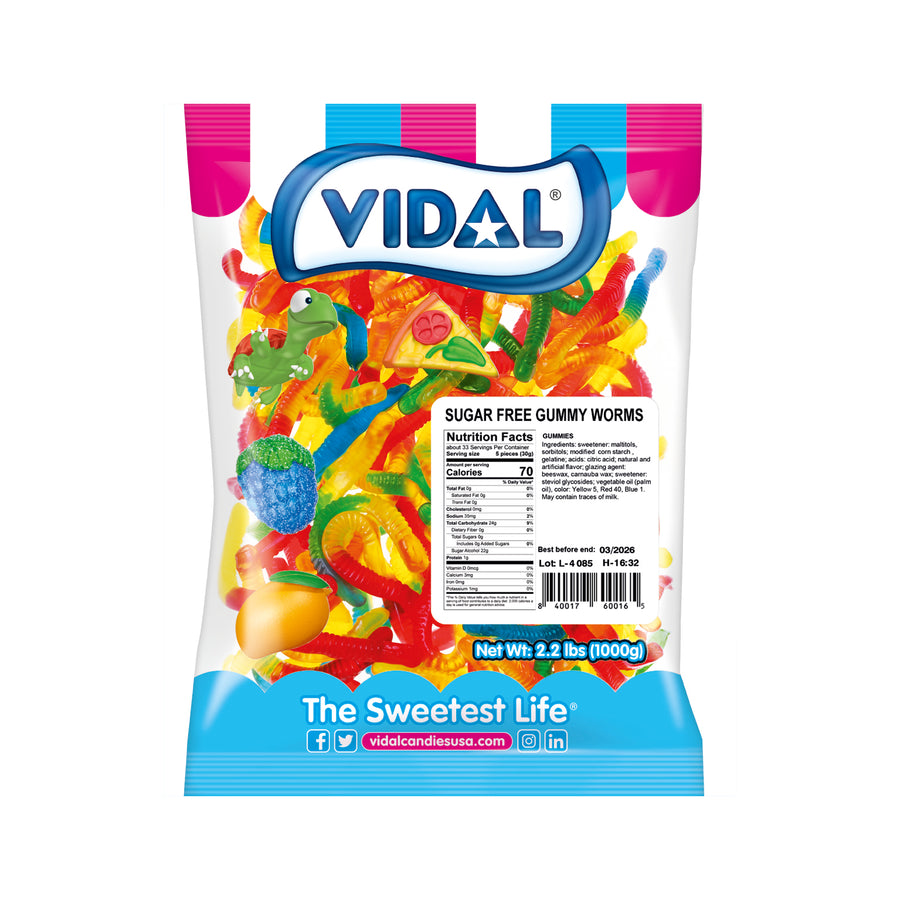 vidal sugar free bulk worms, 2.2 lb, made in Spain
