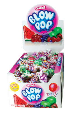 Charms Blow Pop Asst lollipops, 0.6 oz, made in USA