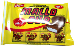 Boyer 8Pk Mallo Cup bagged candy, 4.00 oz, made in USA