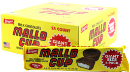 Boyer Giant Size 4pk Mallo Cup chocolate cups, 3.00 oz, made in USA