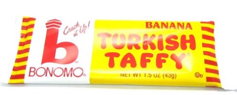 Bonomo Turkish Taffy Bar Banana taffy, 1.50 oz, made in USA