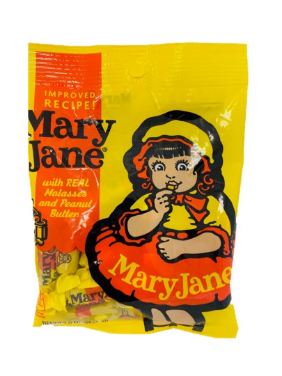 Atkinson Mary Jane Peg Bag candy, 3 oz, made in USA