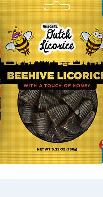 Gustaf's Beehive Licorice, case of 12, made in Netherlands