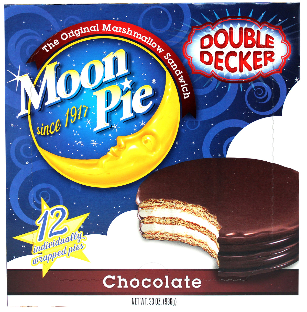 Moon Pie chocolate marshmallow sandwich snack, 2.75 oz, made in USA