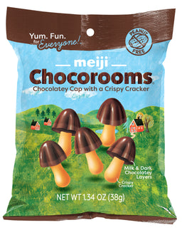 Meiji Chocorooms mushroom chocolate biscuits, 1.34 oz, made in USA