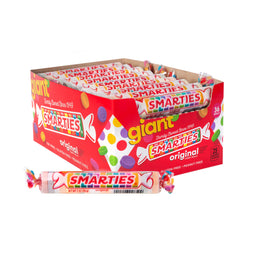 Smarties Giant candy rolls counter box, 0.25 oz, made in USA