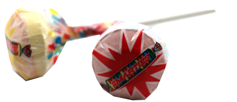 Smarties Pops wrapped bulk lollipops, case of 2000, made in USA