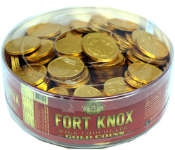 Fort Knox Gold Coins Milk Chocolate, case of 6, made in Netherlands
