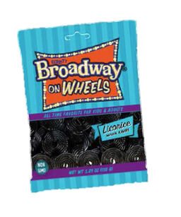 Gerrit Broadway Licorice Wheels Bag 5.29, case of 12, made in Netherlands
