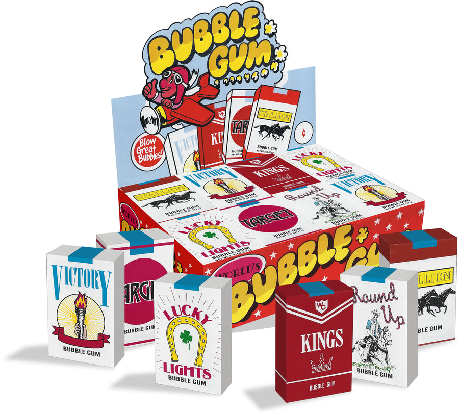 World bubble gum candy sticks, 0.9 oz large size, made in Colombia