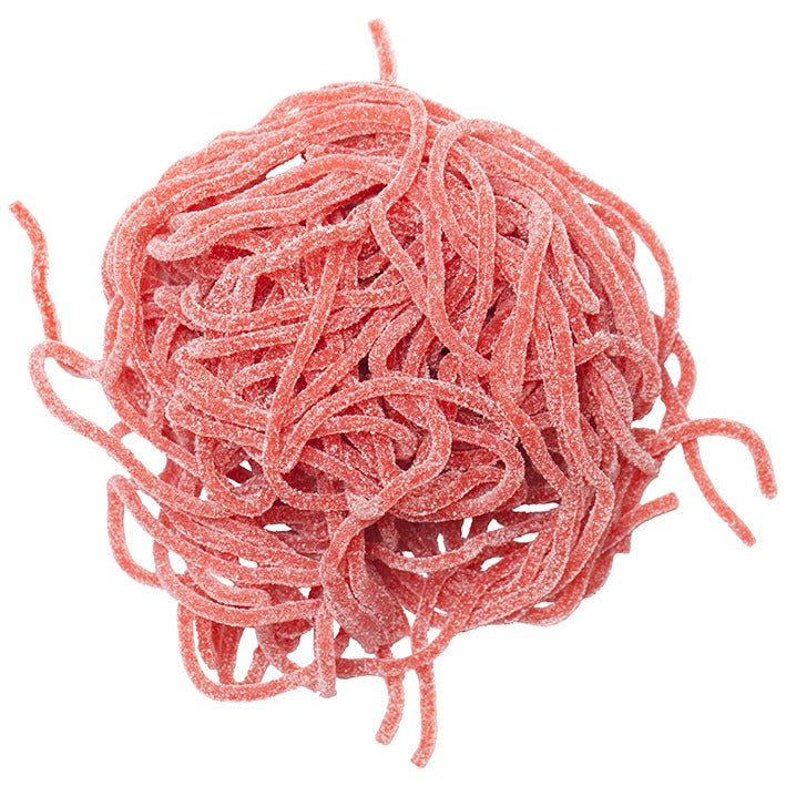 Gustafs Bulk Sour Strawberry Laces, 2 lb bag, made in Netherlands