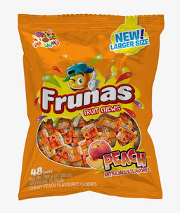 Albert's Frunas Peach fruit chews, 48-count 27.08 oz bag, Colombia