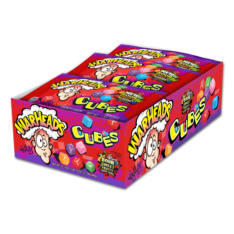 Warheads Cubes, 2 oz (57 g), made in USA