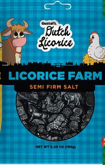 Gustaf's Farm Licorice Semi Firm Salt, case of 12, made in Netherlands