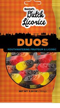 Gustaf's Licorice Duos, case of 12, made in Netherlands