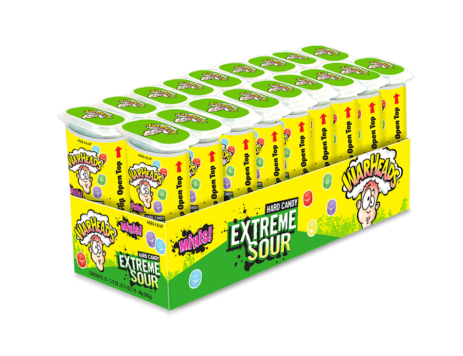 Warheads Extreme Sour Candy Minis, 1.75 oz, made in China