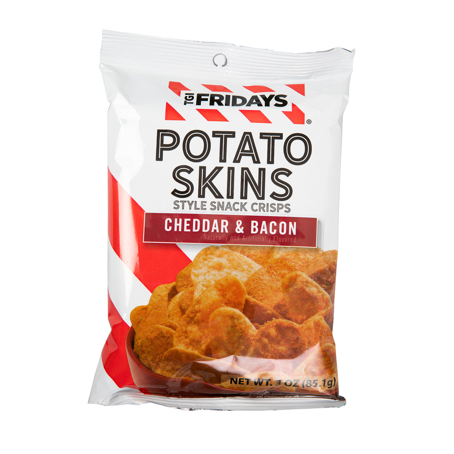 tgi fridays cheddar & bacon potato skins, 3 oz, made in the USA