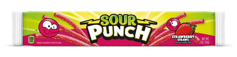 Sour Punch Strawberry Tray, 2.00 oz (57 G), made in USA
