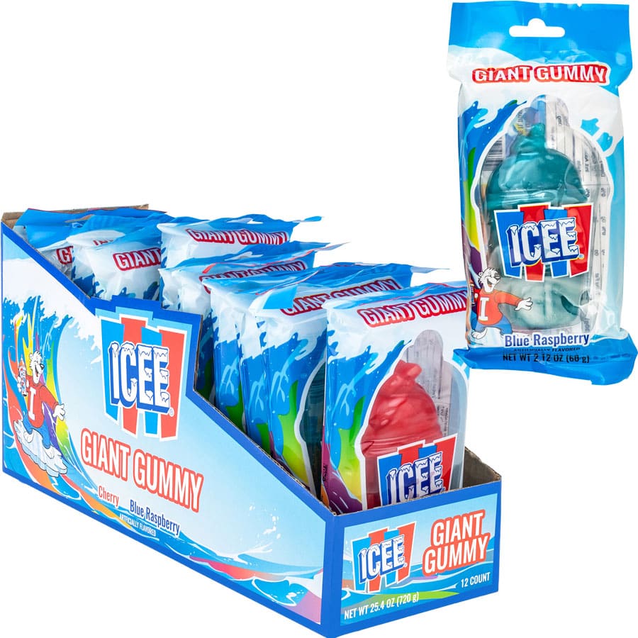 Koko's Icee Giant Gummy Display novelty candy, 2.10 oz (60 G), made in China