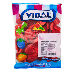 vidal bulk smoochers gummi lips, 2.2 lb, made in Spain