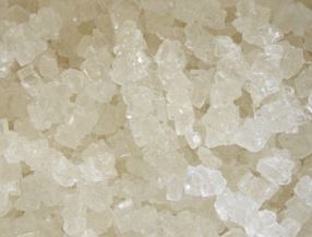 Rose's white natural rock candy on a string, 5 lb box, made in USA