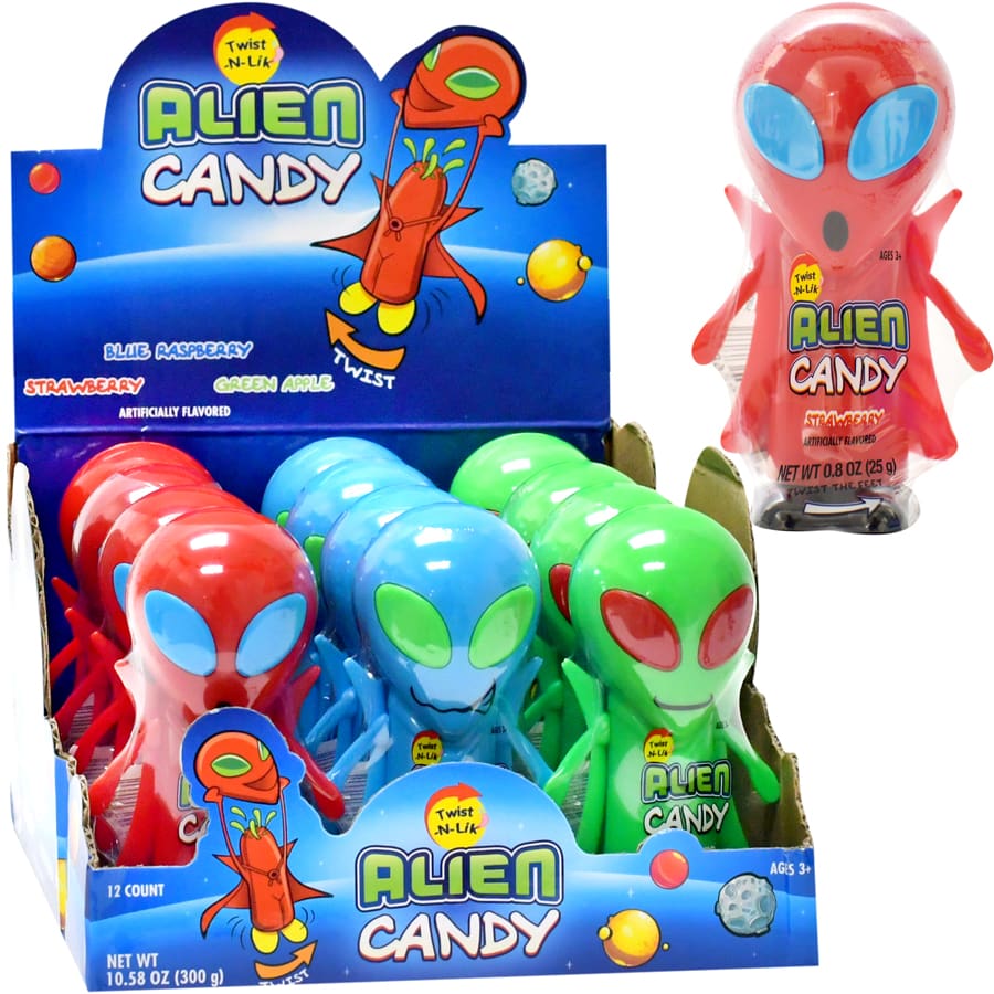 Koko's Alien Twist-N-Lik Candy, .88 oz (25 G), made in China