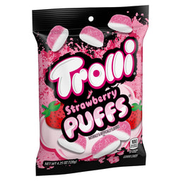 Trolli Strawberry Puff Peg Bag, 4.25 oz (120 g), made in USA