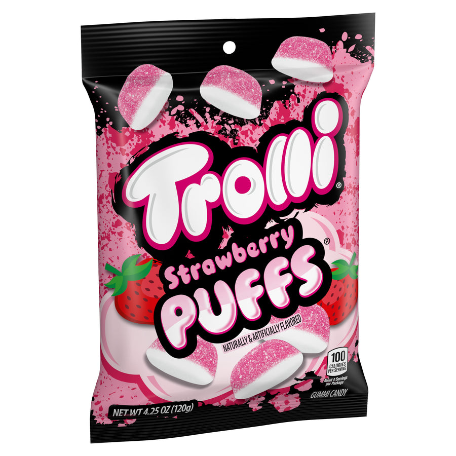 Trolli Strawberry Puff Peg Bag, 4.25 oz (120 g), made in USA