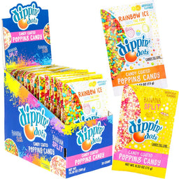 KoKo's Dippin' Dots Coated Poppin Candy novelty lollipop, .53 oz (15 G), made in China