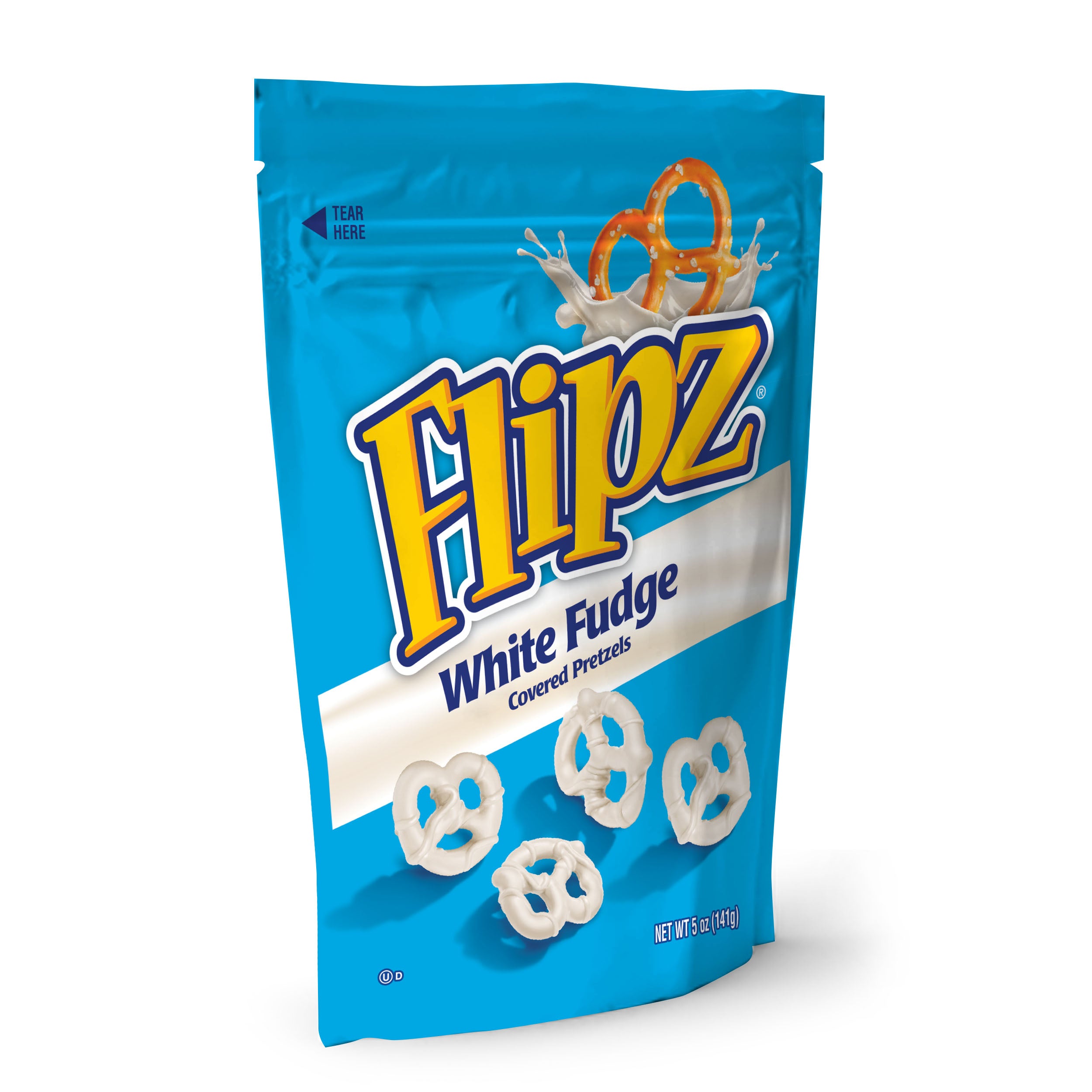 Flipz White Fudge Pretzels, 5 oz (142 g), made in USA