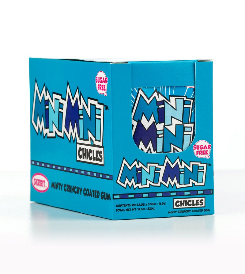 Mini Mini Sugar Free Peppermint Gum, 240-count case, made in Netherlands