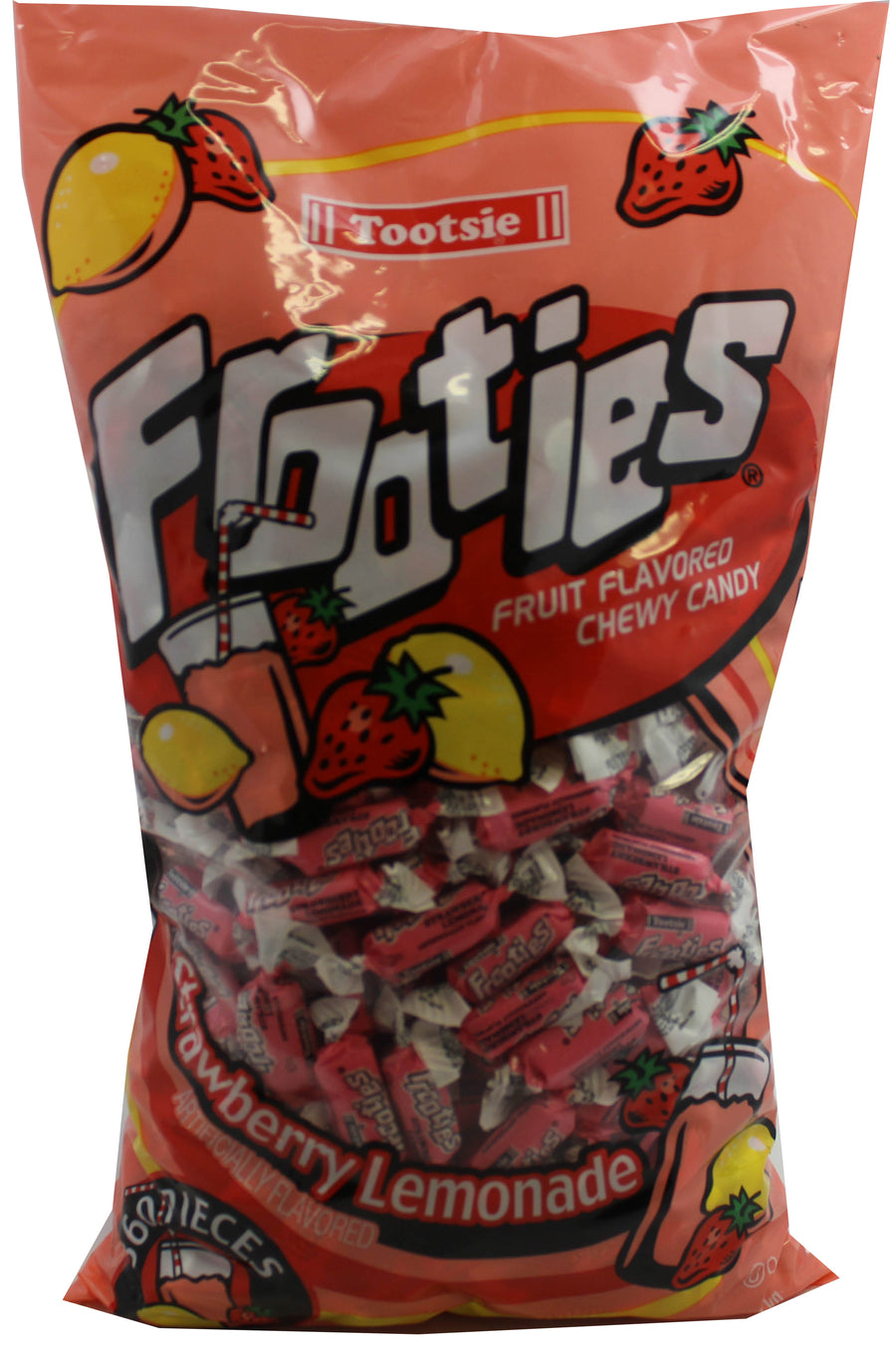 tootsie frooties bag (360 piece) strawberry lemonade, 38.8 oz, made in the USA