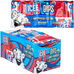 Koko's Icee 3pk Dips Candy Powders/Stick, 1.41 oz (40 G), made in China