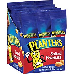 Planters Salted Peanuts Tube, 1.75 oz (50 g), made in USA