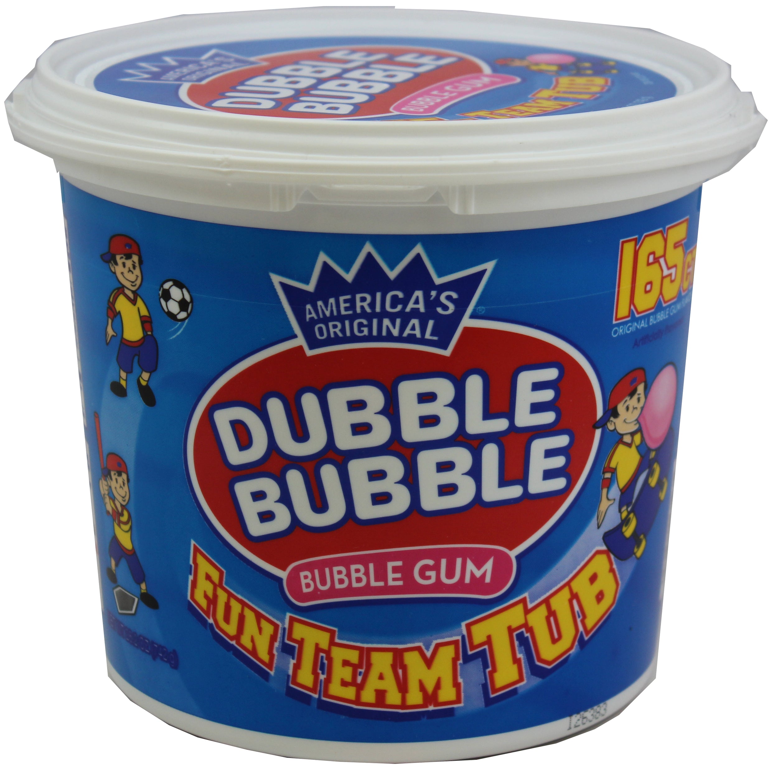 Dubble Bubble changemaker tub, 165-piece original bulk gum, made in Canada