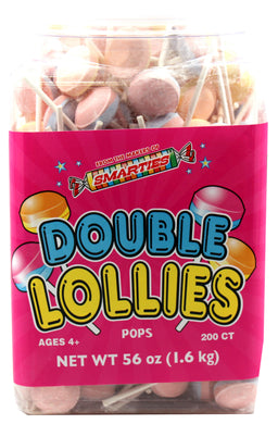 Smarties Double Lollies jar unwrapped, 1200 count, made in USA