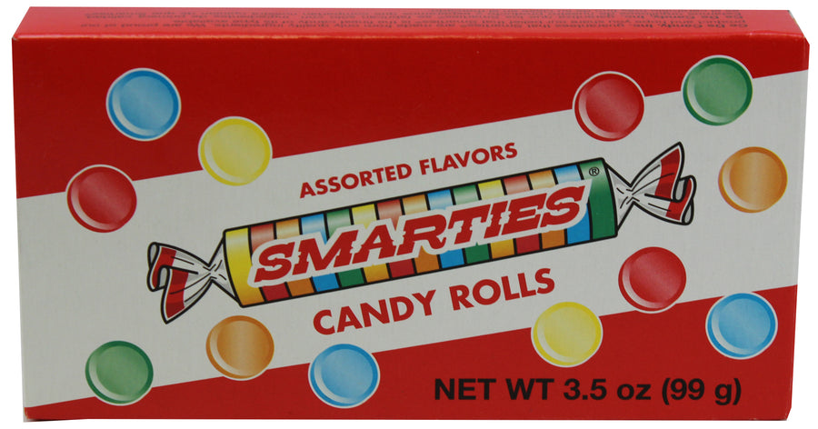 Smarties theater box candy, 3.5 oz, made in USA